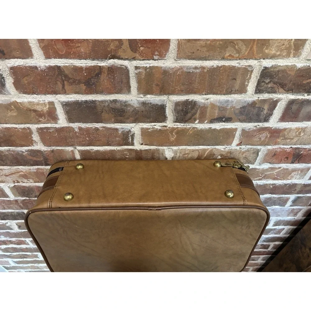 Vintage Samsonite Luggage - Two Tone Brown - Strap With Buckle - Great Condition